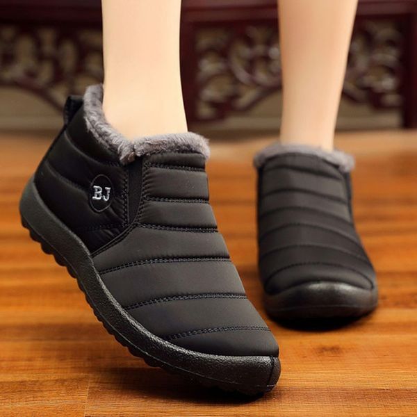 women snow boots 2019 plush insole winter boots antiskid bottom waterproof women shoes woman keep warm ladies shoes plus size, Black
women snow boots 2019 plush insole winter boots antiskid bottom waterproof women shoes woman keep warm ladies shoes plus size, Black