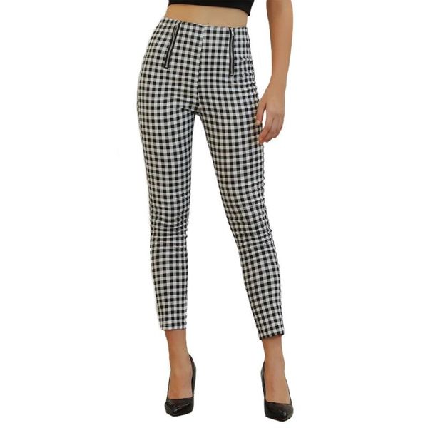 echoine female trousers black and white high waist plaid slim pants for women streetwear retro ladies classic clothes sweatpants, Black;white
echoine female trousers black and white high waist plaid slim pants for women streetwear retro ladies classic clothes sweatpants, Black;white