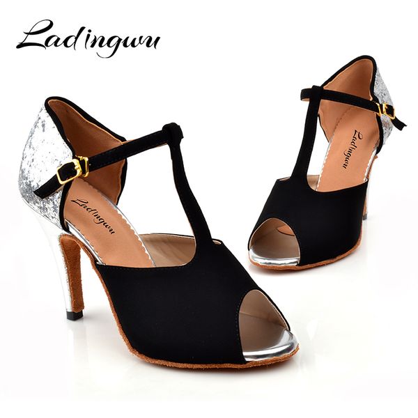 ladingwu dance shoes latin women black flannel and silver glitter ballroom dance shoes salsa woman sandals for heels 10cm
ladingwu dance shoes latin women black flannel and silver glitter ballroom dance shoes salsa woman sandals for heels 10cm
