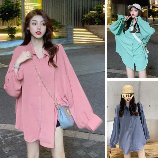 women blouse four-color lantern sleeve long shirt loose long-sleeved blouse for ladies, White
women blouse four-color lantern sleeve long shirt loose long-sleeved blouse for ladies, White