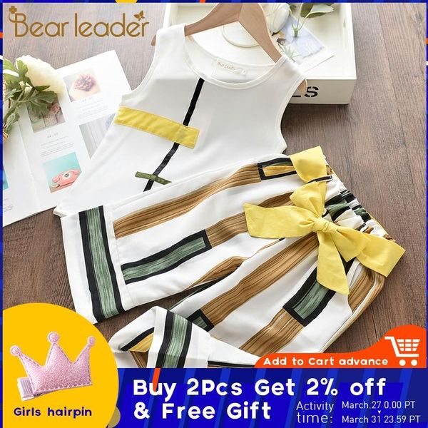 bear leader girls clothing set 2020 summer new fashion children clothing vest and striped pants 2pcs outfits girl kids clothes, White
bear leader girls clothing set 2020 summer new fashion children clothing vest and striped pants 2pcs outfits girl kids clothes, White