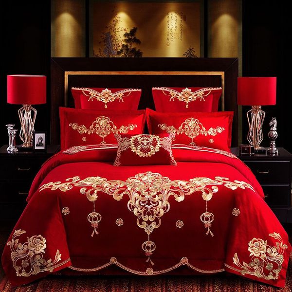 2019 high quailty 5 pcs luxury king size brand embroidery wedding 100 cotton chinese red bedding sethappiness longfeng dragon phoenix
2019 high quailty 5 pcs luxury king size brand embroidery wedding 100 cotton chinese red bedding sethappiness longfeng dragon phoenix