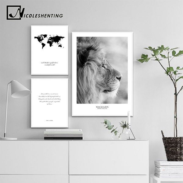 scandinavian black white poster nordic canvas wall art print africa animal lion painting decorative picture home decoration
scandinavian black white poster nordic canvas wall art print africa animal lion painting decorative picture home decoration