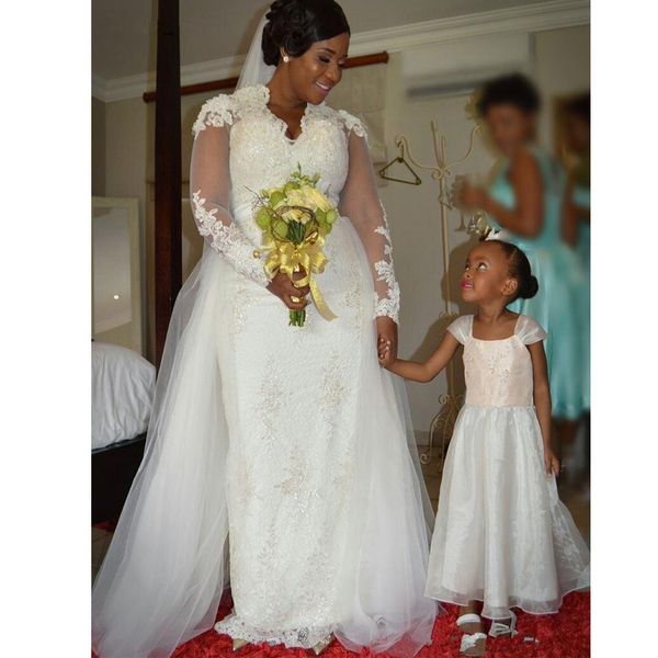 2020 new mermaid long sleeve muslim wedding dresses crystal black girl african wedding gown plus size bridal gown, White
2020 new mermaid long sleeve muslim wedding dresses crystal black girl african wedding gown plus size bridal gown, White