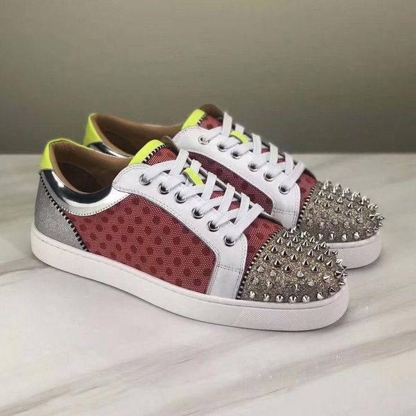 fashion designer bottom is red shoes studded spikes flat sneakers for men women party lovers multicolor leather casual rivet sports shoes, Black
fashion designer bottom is red shoes studded spikes flat sneakers for men women party lovers multicolor leather casual rivet sports shoes, Black