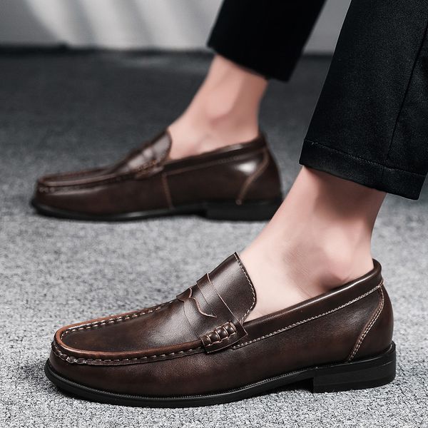 men loafers shoes spring summer soft genuine leather business men moccasins shoes breathable slip on driving size 39-46, Black
men loafers shoes spring summer soft genuine leather business men moccasins shoes breathable slip on driving size 39-46, Black