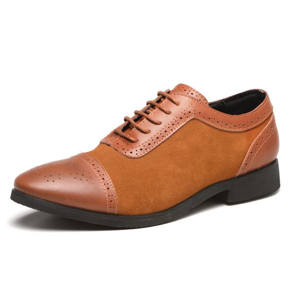 39~48 classic patchwork oxford brogue shoes men italian formal wedding suit leather shoe pointed toe lace up flat dress shoes, Black
39~48 classic patchwork oxford brogue shoes men italian formal wedding suit leather shoe pointed toe lace up flat dress shoes, Black