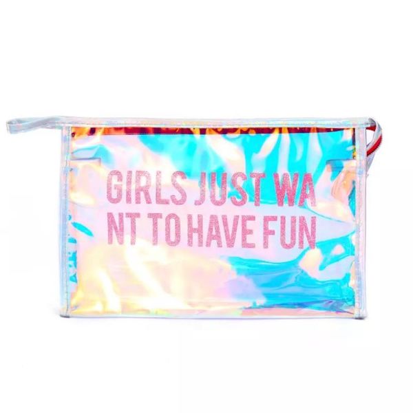 2020 new summer women grils cosmetic bag clear transparent hologram laser letter shining large capacity travel make up bags
2020 new summer women grils cosmetic bag clear transparent hologram laser letter shining large capacity travel make up bags