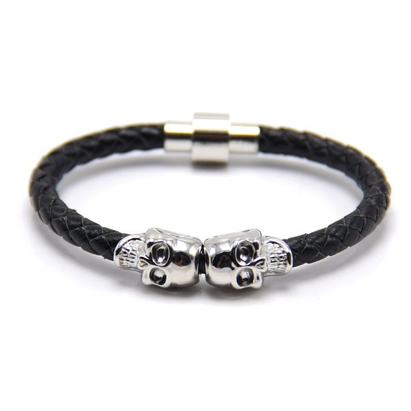 fashion punk bracelet for men genuine leather man designer bracelets in 17colors with magnetic clasp bangles gift, Black
fashion punk bracelet for men genuine leather man designer bracelets in 17colors with magnetic clasp bangles gift, Black