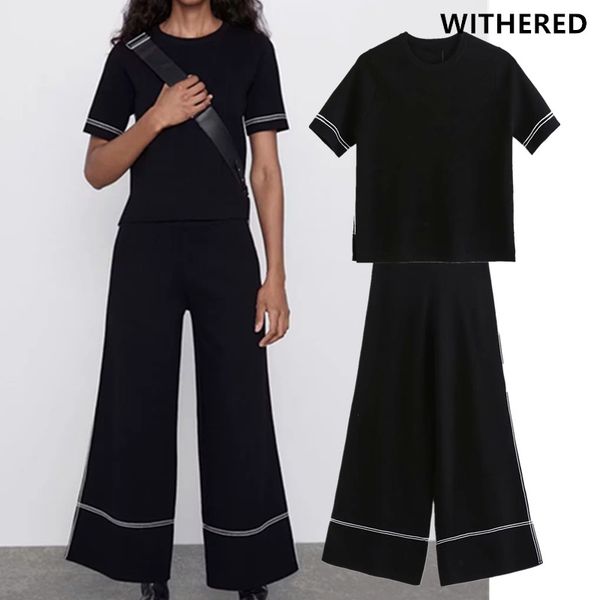 withered england urbanoffice lady side of striped t shirt women harajuku tshirt wide leg pants women trousers 2 pieces set, White
withered england urbanoffice lady side of striped t shirt women harajuku tshirt wide leg pants women trousers 2 pieces set, White