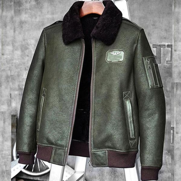 men jacket mens shearling coat pilot jacket mens fur coat b3 sheepskin outwear, Black
men jacket mens shearling coat pilot jacket mens fur coat b3 sheepskin outwear, Black