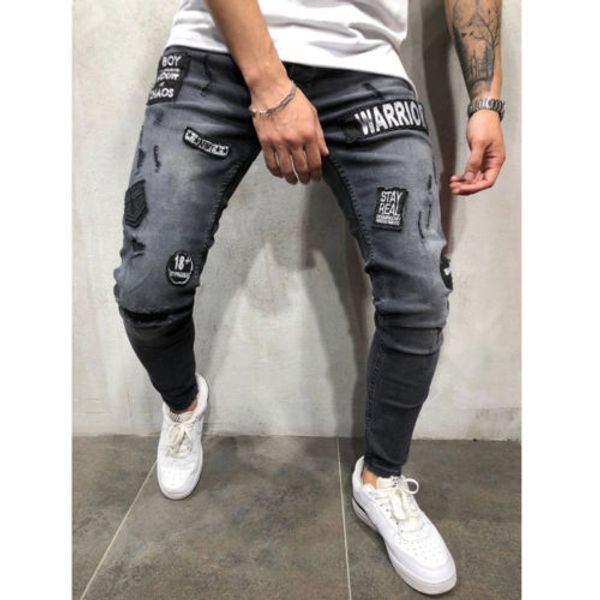 fashion men's ripped skinny jeans destroyed frayed slim fit denim pant zipper uk, Blue
fashion men's ripped skinny jeans destroyed frayed slim fit denim pant zipper uk, Blue