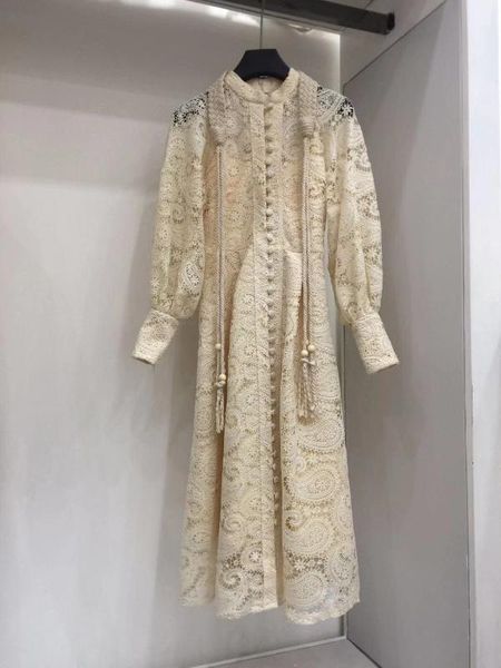 2019 new ladies fashion long sleeve stand collar handmade woven belt lace dress 1221, Black;gray
2019 new ladies fashion long sleeve stand collar handmade woven belt lace dress 1221, Black;gray