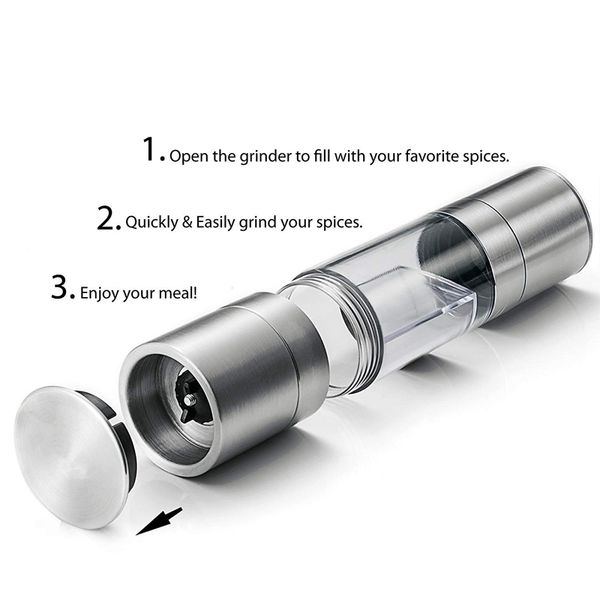 2 in 1 salt and pepper grinder set adjustable ceramic salt pepper mill shakers spice seasoning grinding mechanism coffee grinder brushes
2 in 1 salt and pepper grinder set adjustable ceramic salt pepper mill shakers spice seasoning grinding mechanism coffee grinder brushes