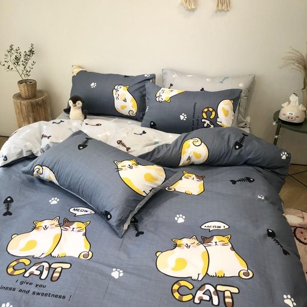 2020 a pair of lazy fat cats bedding sets cartoon bed set just lazy bedding children bed linen single/double home textiles
2020 a pair of lazy fat cats bedding sets cartoon bed set just lazy bedding children bed linen single/double home textiles