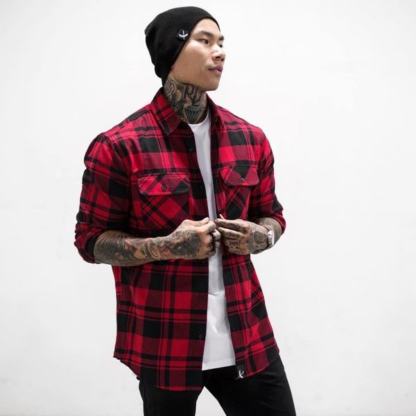 men plaid shirt camisas social 2019 autumn men's fashion plaid long-sleeved shirt male button down casual check, White;black
men plaid shirt camisas social 2019 autumn men's fashion plaid long-sleeved shirt male button down casual check, White;black