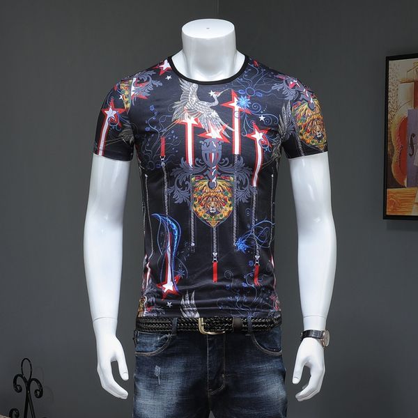 ice silk 2019 digital men's short sleeve t-shirt printing craft qiantang 3007 - a8026 - black false mould p40, White;black 
ice silk 2019 digital men's short sleeve t-shirt printing craft qiantang 3007 - a8026 - black false mould p40, White;black