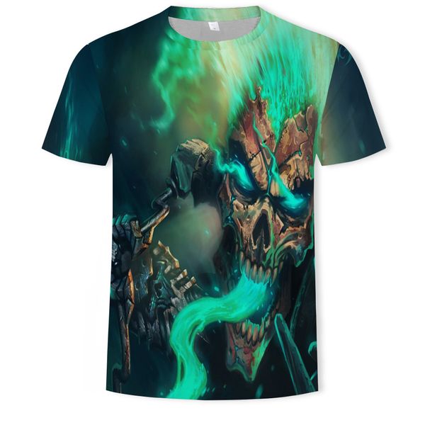 mens designer fashion green old man 3d casual short sleeve t-shirt, White;black
