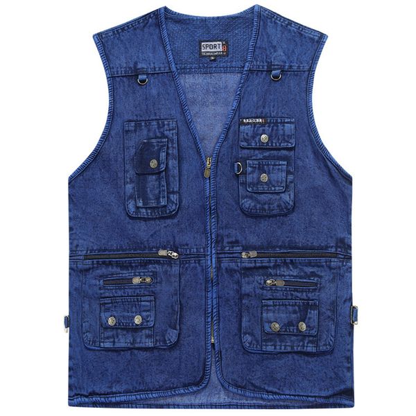 2019 new men casual autumn winter sleeveless denim pgraph vest mens multi pocket cotton v-collar loose waistcoat 4xl, Black;white
2019 new men casual autumn winter sleeveless denim pgraph vest mens multi pocket cotton v-collar loose waistcoat 4xl, Black;white