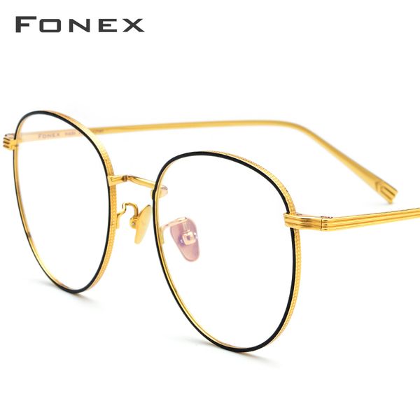 fonex pure titanium prescription glasses men ultralight round myopia optical eyeglasses frame women 2019 rose gold eyewear 886, Black
fonex pure titanium prescription glasses men ultralight round myopia optical eyeglasses frame women 2019 rose gold eyewear 886, Black