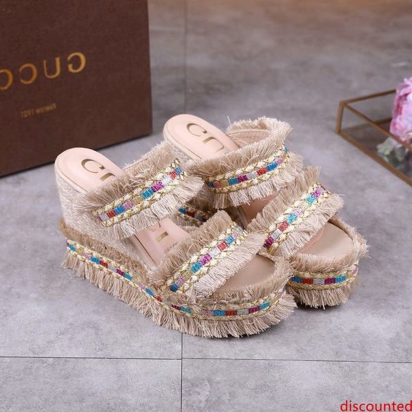 2019 letter bohemia slope with high heels espadrilles fashion woman tassel wedge sandals 35-40 with
2019 letter bohemia slope with high heels espadrilles fashion woman tassel wedge sandals 35-40 with