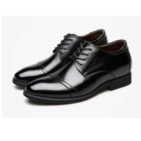 spring 2019 new men's formal leather shoes business inner height shoes casual single leather men's, Black
spring 2019 new men's formal leather shoes business inner height shoes casual single leather men's, Black