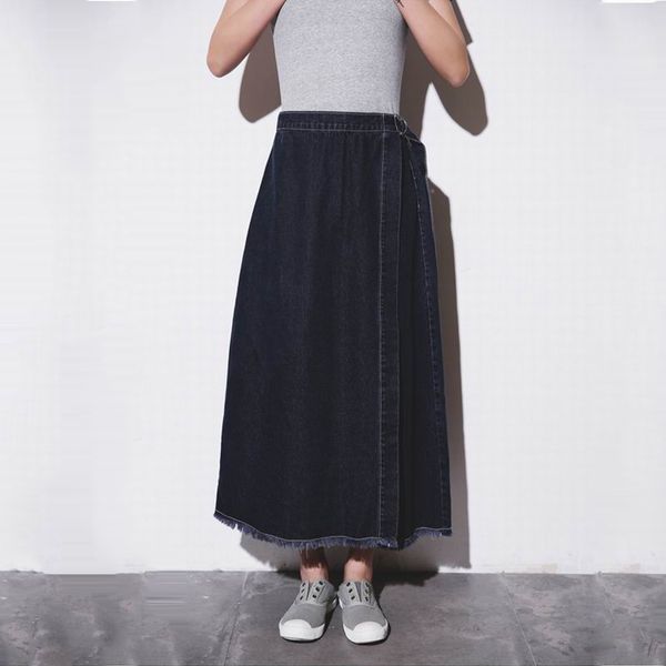 casual denim skirts pants womens elastic waist with waist tie straight skirt 2018 new streetwear korean style summer jeans skirt, Black
casual denim skirts pants womens elastic waist with waist tie straight skirt 2018 new streetwear korean style summer jeans skirt, Black