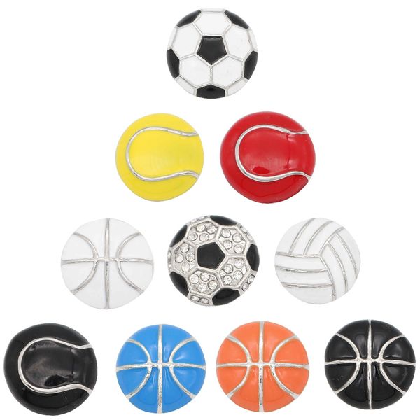 10pcs new snap jewelry metal rhinestone basketball football volleyball snap buttons fit 18mm bracelet bangles wholesale, Golden;silver 
10pcs new snap jewelry metal rhinestone basketball football volleyball snap buttons fit 18mm bracelet bangles wholesale, Golden;silver