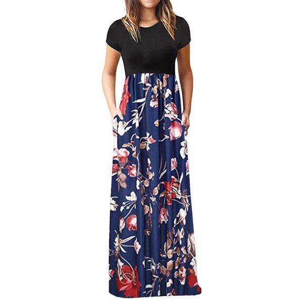 women's dress fashion casual sleeve o-neck floral print maxi tank long dress short sleeve party long dresses vestidos, Black;gray
women's dress fashion casual sleeve o-neck floral print maxi tank long dress short sleeve party long dresses vestidos, Black;gray