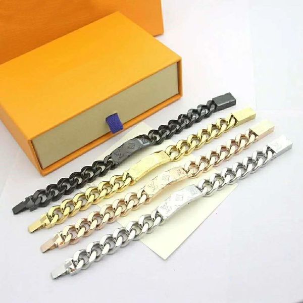 new thick chain electroplated thick gold four-color optional mens designer bracelet super wild men's bracelet, Golden;silver
new thick chain electroplated thick gold four-color optional mens designer bracelet super wild men's bracelet, Golden;silver