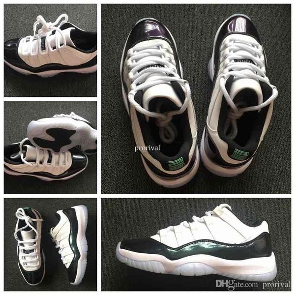new 11 low emerald green black white basketball shoes for men 11s barons sports sneakers basket ball shoe size 7-13
new 11 low emerald green black white basketball shoes for men 11s barons sports sneakers basket ball shoe size 7-13