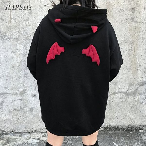 hapedy осень-зима женщины толстовки high street harajuku cute толстовки punk gothic devil рога chic с капюшоном пуловер свободные толстовки, Black
hapedy осень-зима женщины толстовки high street harajuku cute толстовки punk gothic devil рога chic с капюшоном пуловер свободные толстовки, Black