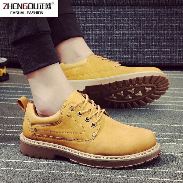 zhengou 2018 men casual leather shoes men martins leather shoes work safety winter waterproof ankle botas, Black
zhengou 2018 men casual leather shoes men martins leather shoes work safety winter waterproof ankle botas, Black