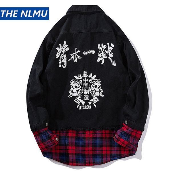 streetwear plaid patchwork denim jackets men hip hop chinese jeans coat long sleeve 2019 fashion mens casual jacket cotton hz139, Black;brown
streetwear plaid patchwork denim jackets men hip hop chinese jeans coat long sleeve 2019 fashion mens casual jacket cotton hz139, Black;brown