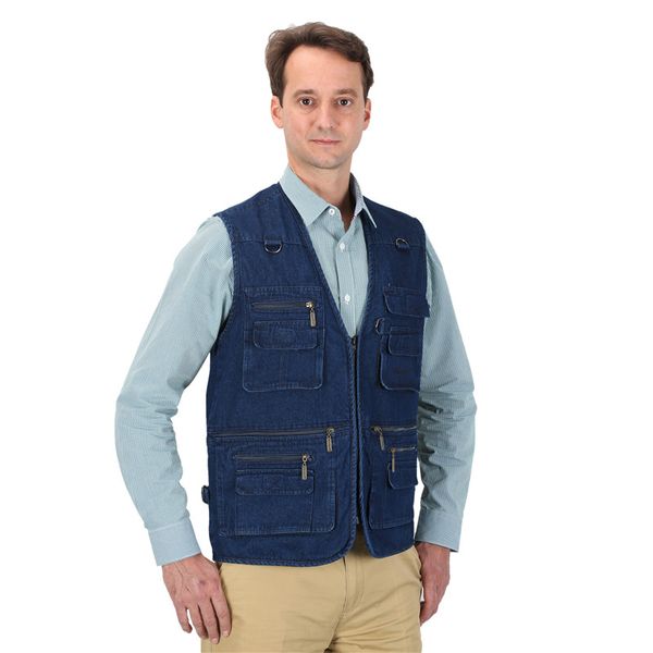denim men vest cotton sleeveless jackets blue casual fishing vest with many pockets plus size 10xl outdoors waistcoat male vest, Black;white
denim men vest cotton sleeveless jackets blue casual fishing vest with many pockets plus size 10xl outdoors waistcoat male vest, Black;white