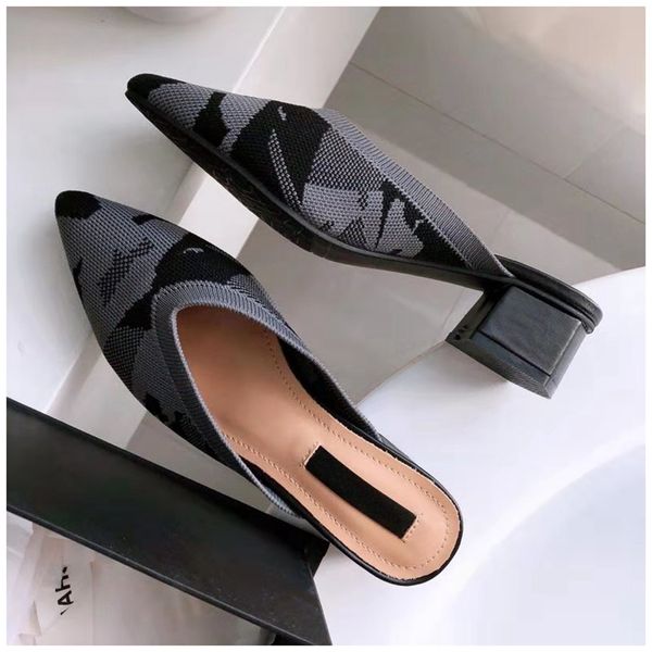 toe pointed women mules slipper ladies casual knitting square low heels female outsides slides slip on shallow sandal, Black
toe pointed women mules slipper ladies casual knitting square low heels female outsides slides slip on shallow sandal, Black