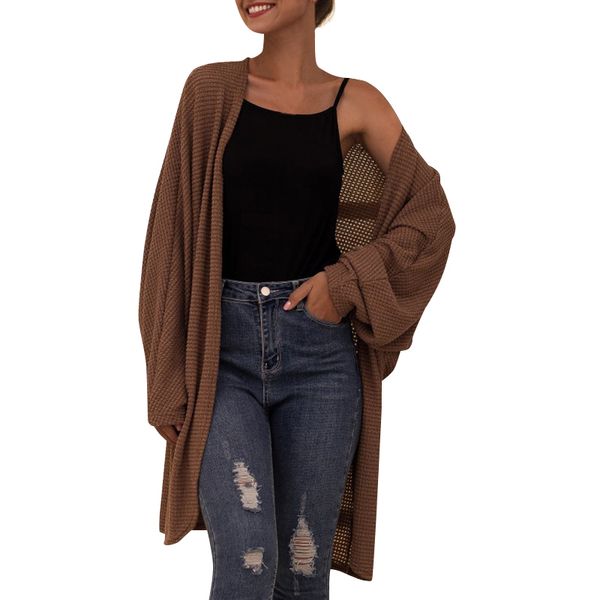 autumn new long thin section loose solid color buffalo plaid bat sleeve knit cardigan sweater women, White
autumn new long thin section loose solid color buffalo plaid bat sleeve knit cardigan sweater women, White