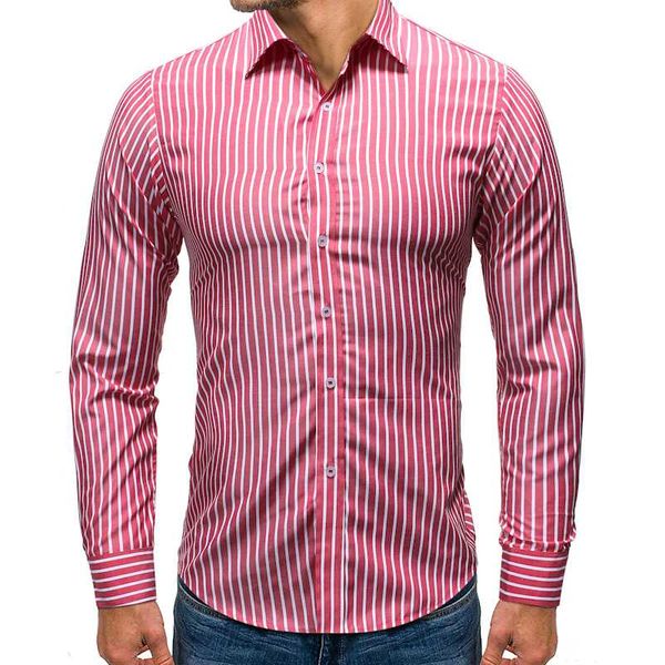 men's european size autumn winter new business stripe casual long-sleeved shirt 2019 single-breasted lapel slim shirt, White;black
men's european size autumn winter new business stripe casual long-sleeved shirt 2019 single-breasted lapel slim shirt, White;black