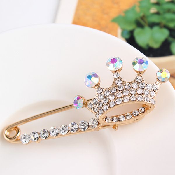 gold alloy metal charm crystal safety pin brooch sweater cardigan decoration, Gray
gold alloy metal charm crystal safety pin brooch sweater cardigan decoration, Gray