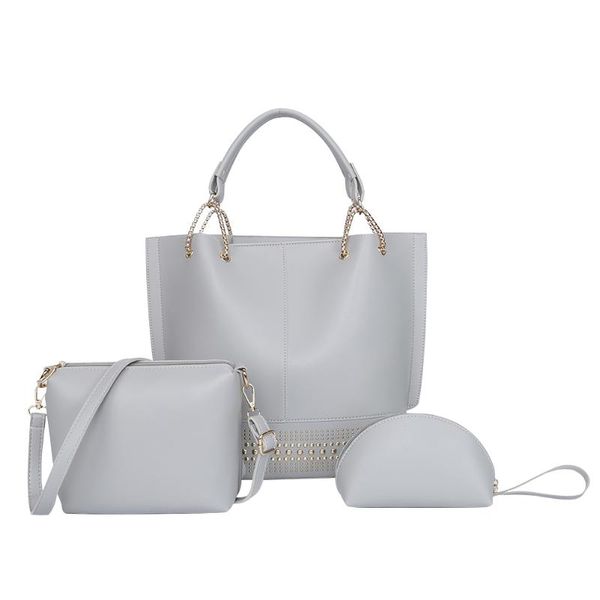 3pcs/set clutch rivet bags for women pu leather shoulder bag handbags purse women bag bolsa feminina 2020
3pcs/set clutch rivet bags for women pu leather shoulder bag handbags purse women bag bolsa feminina 2020