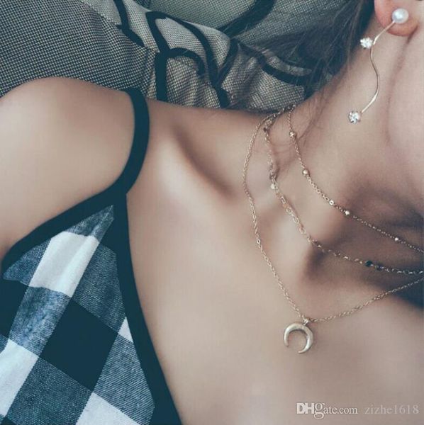 necklace pendant 3 piece set gold silver retro beach moon chain summer woman girl gift fashion wholesale jewelry
necklace pendant 3 piece set gold silver retro beach moon chain summer woman girl gift fashion wholesale jewelry