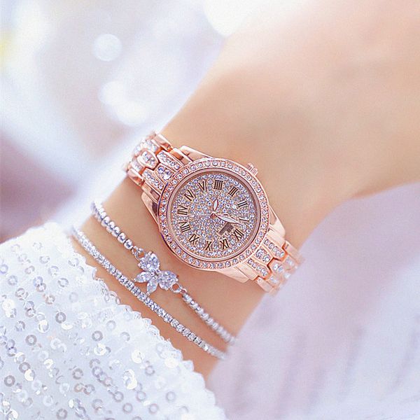 rose gold women bracelet watches stainless rhinestone crystal ladies quartz watch women dress clock dropshiping montre femme, Slivery;brown
rose gold women bracelet watches stainless rhinestone crystal ladies quartz watch women dress clock dropshiping montre femme, Slivery;brown