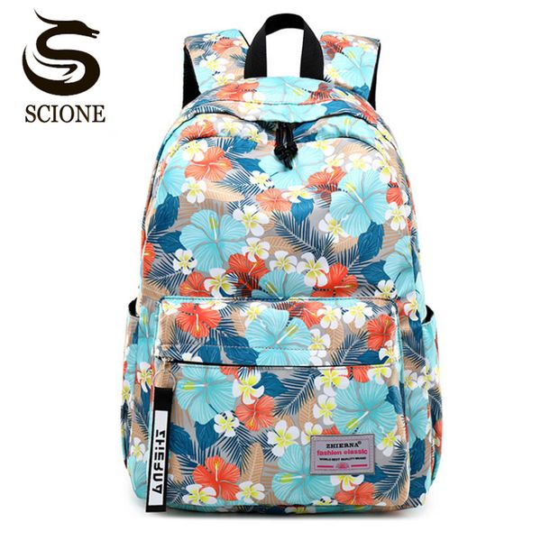 

fashion canvas women school bag backpacks for girls mochila escolar printing computer lapbackpack school rucksack book bag