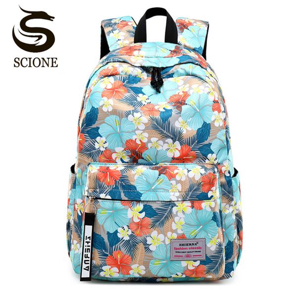 

fashion canvas women school bag backpacks for girls mochila escolar printing computer lapbackpack school rucksack book bag