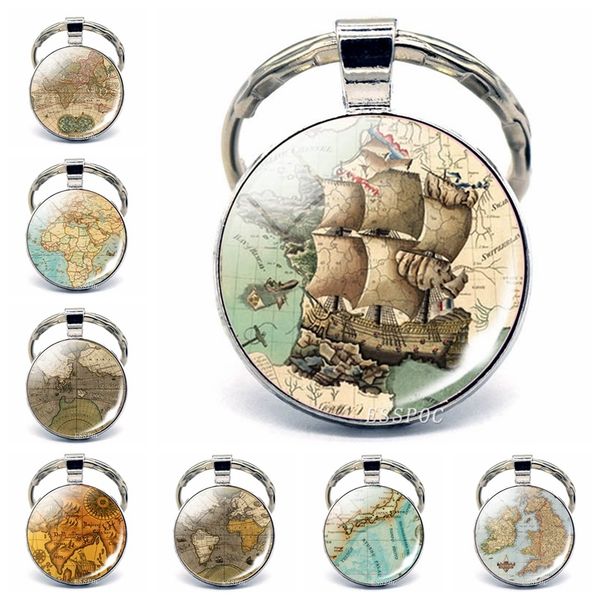 vintage world map keychain seven continents, four oceans world map jewelry glass cabochon metal keyring gift for men women, Silver
vintage world map keychain seven continents, four oceans world map jewelry glass cabochon metal keyring gift for men women, Silver
