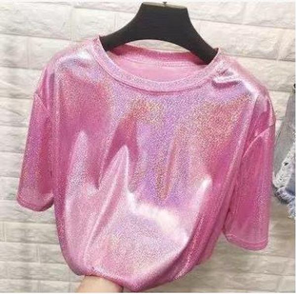 tshirt new style silk bright stylish woman shiny loose short sleeve t shirt women, White
tshirt new style silk bright stylish woman shiny loose short sleeve t shirt women, White