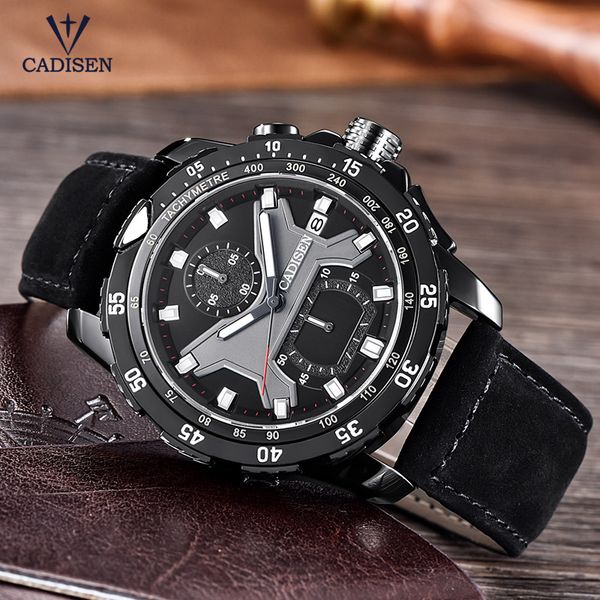 cadisen men's leather strap chronograph quartz watches with luminous hands army sports waterproof wristwatch for man 9061g-black, Slivery;brown
cadisen men's leather strap chronograph quartz watches with luminous hands army sports waterproof wristwatch for man 9061g-black, Slivery;brown