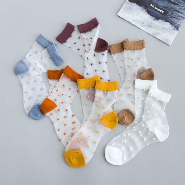 19 spring new style women's bunching socks japanese-style polka dot glass card wire tube socks college style women's socks, Black;white
19 spring new style women's bunching socks japanese-style polka dot glass card wire tube socks college style women's socks, Black;white