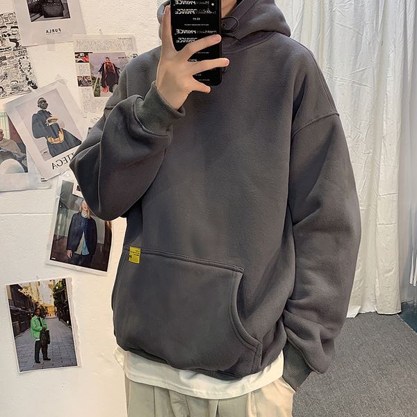 ewq / men's wear new fashion all-match thickened male's sweatwaer loose korean style hoodies with velvet loose 9y3007, Black
ewq / men's wear new fashion all-match thickened male's sweatwaer loose korean style hoodies with velvet loose 9y3007, Black