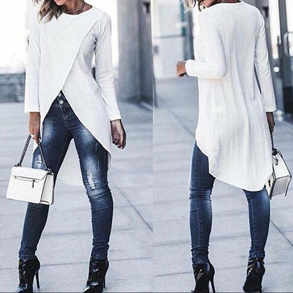 womens and blouses 2020 fashion women ladies casual long sleeve forking irregular blouse pullover shirt womens clothes, White
womens and blouses 2020 fashion women ladies casual long sleeve forking irregular blouse pullover shirt womens clothes, White